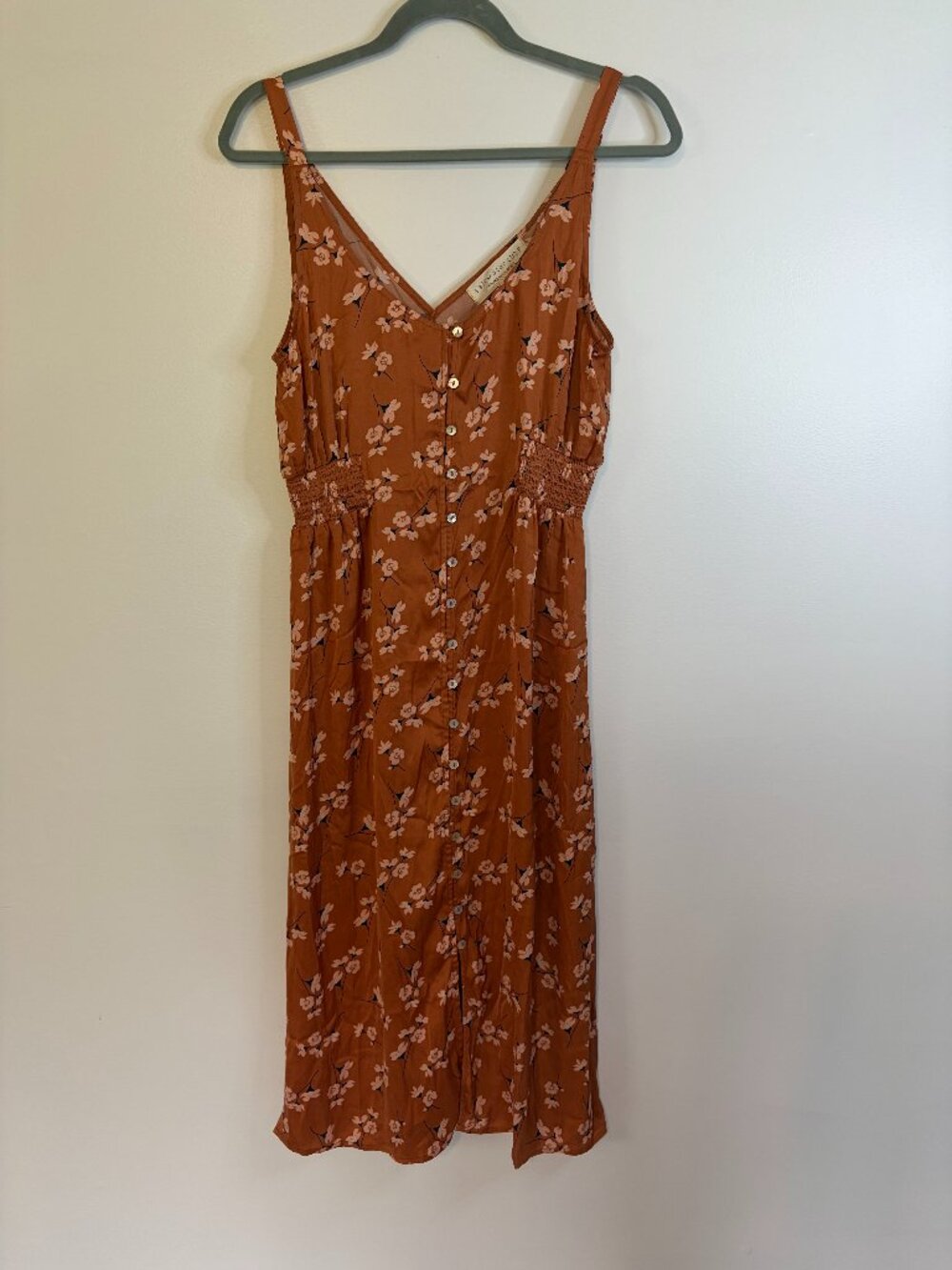 Saltwater Luxe Tori MIDI Floral Pattern V-Neck Dress (NWT)